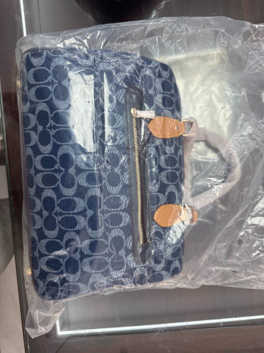 Coach Rowan Satchel Bag In Signature Denim Canvas NWT CY699